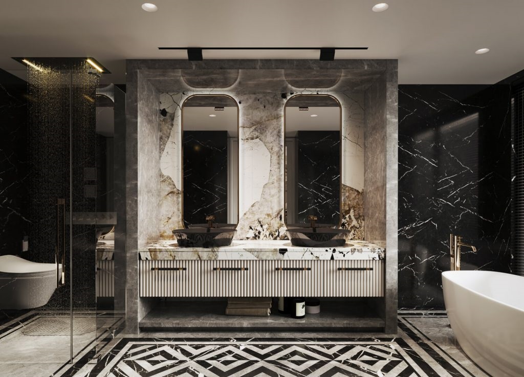 Thiết kế phòng tắm master