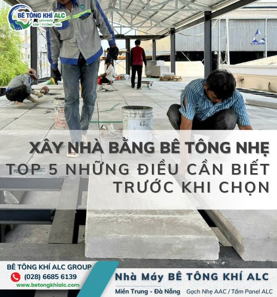 xây nhà bằng bê tông nhẹ