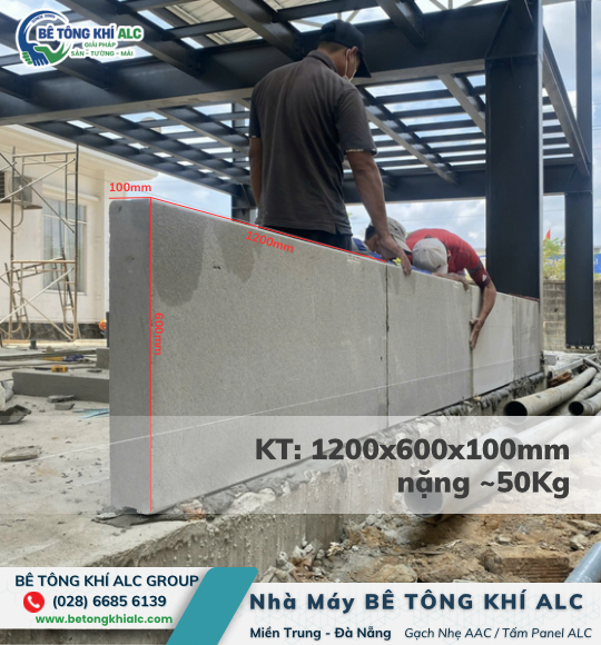 trọng lượng của Tấm panel bê tông nhẹ