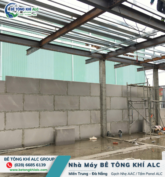 tấm bê tông nhẹ Đắk Lắk tường bao lắp trên khung bê tông
