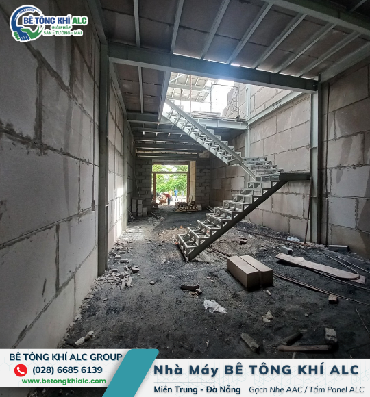 Tấm bê tông nhẹ Đắk Lắk tường bao lắp trên khung thép