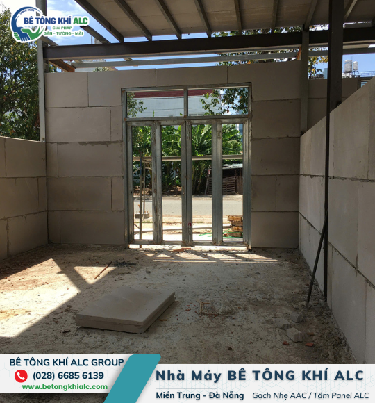 Tấm bê tông nhẹ ALC thi công nhanh tại công trình dân dụng