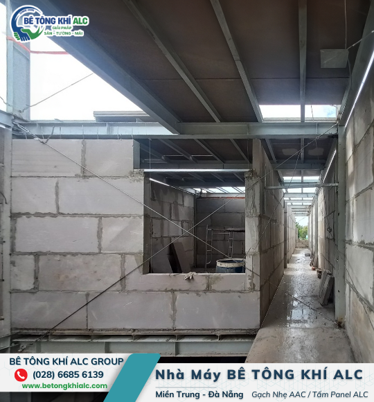 tấm bê tông nhẹ Đắk Lắk kết hợp khung thép chịu lực